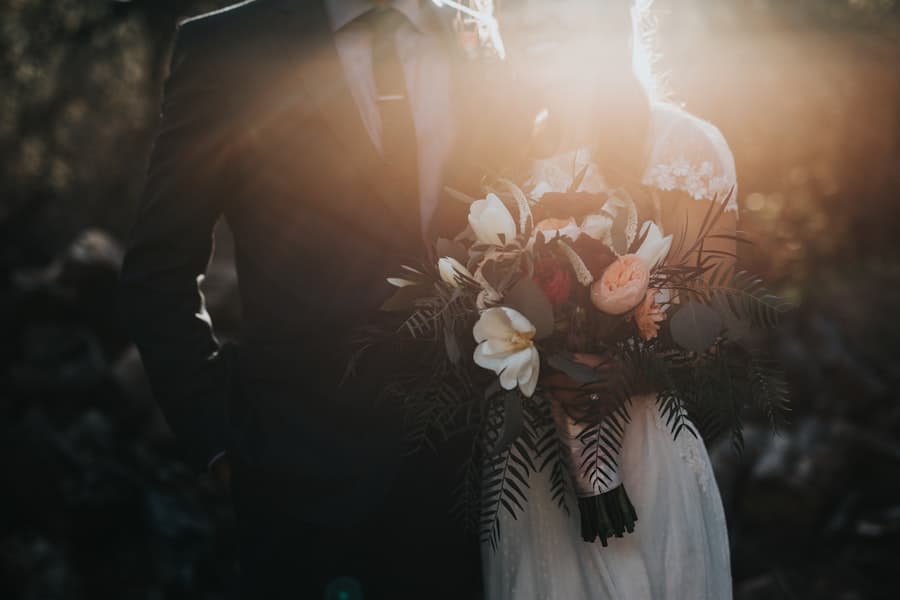 Newlyweds sharing their first dance